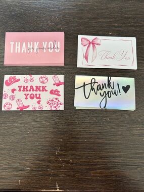 Pack of Assorted Pink Thank You Cards (pack of 20)